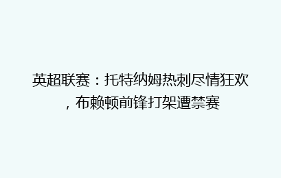 英超联赛:托特纳姆热刺尽情狂欢,布赖顿前锋打架遭禁赛