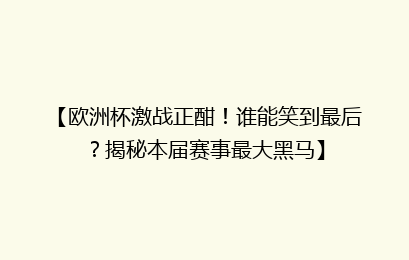 【欧洲杯激战正酣！谁能笑到最后？揭秘本届赛事最大黑马】