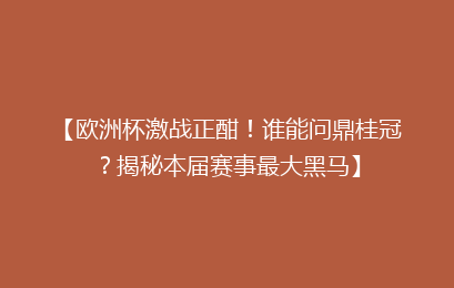 【欧洲杯激战正酣！谁能问鼎桂冠？揭秘本届赛事最大黑马】