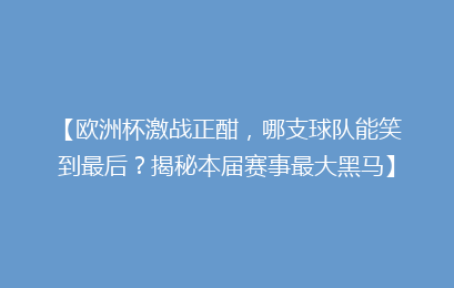 【欧洲杯激战正酣，哪支球队能笑到最后？揭秘本届赛事最大黑马】