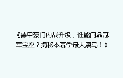 《德甲豪门内战升级，谁能问鼎冠军宝座？揭秘本赛季最大黑马！》